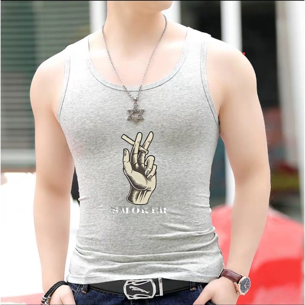 POLILE781 / SINGLET SMOKER / kaos oblong / kaos dalam cowok / terlaris