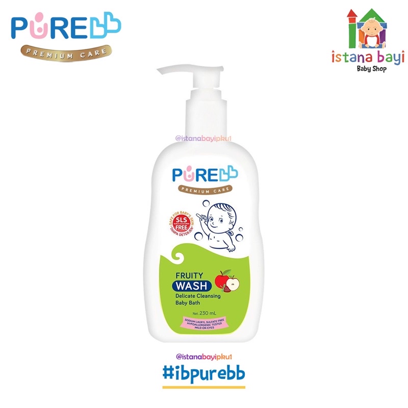 PureBb Wash 2in 1  230 ml Fruity / Freshy - Shampoo sabun bayi