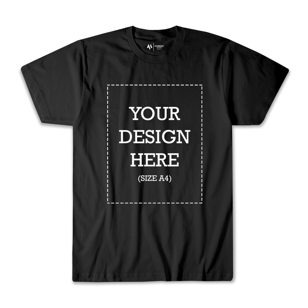 [BISA COD] Custom Kaos Satuan / Tulisan Bebas Ukuran / Sablon Kaos DTF Gambar A4 - POLOSANT.ID