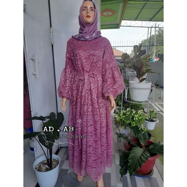 GAMIS BRUKAT MURAH TANGAN BALON