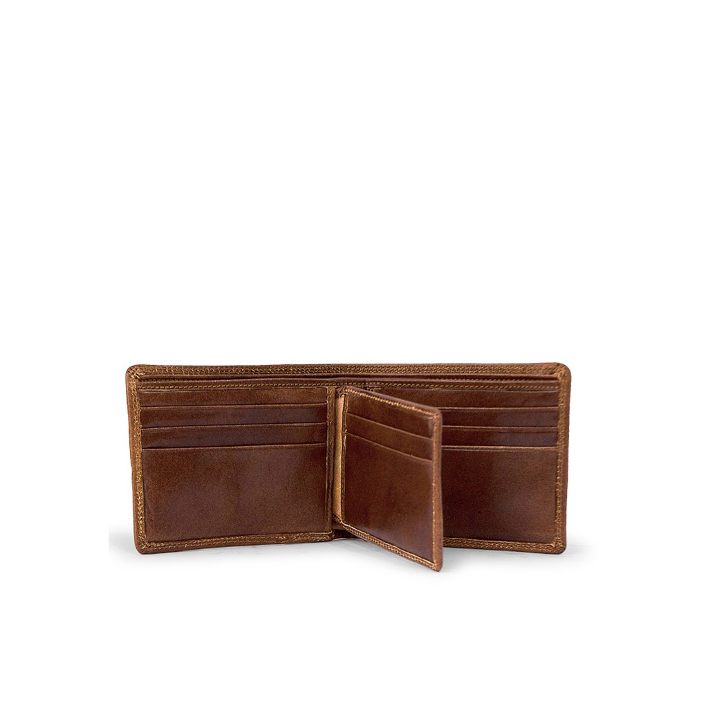 Dompet Lipat Pria Kulit Sapi Asli Handmade Original Slot Banyak Warna Coklat Hitam