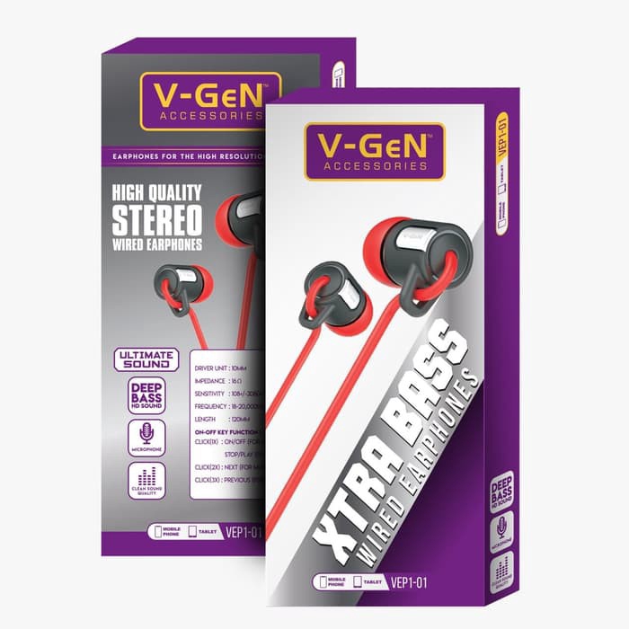 Headset VGEN VEP1-01 Wired Earphone Original
