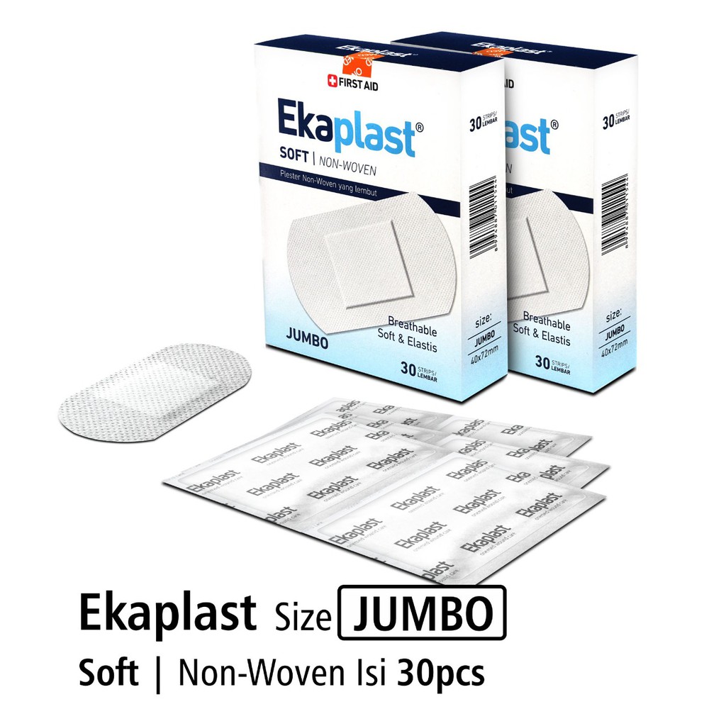 PLESTER LUKA NON WOVEN EKAPLAST SOFT - SIZE JUMBO - ONEMED ISI 30 STRIP