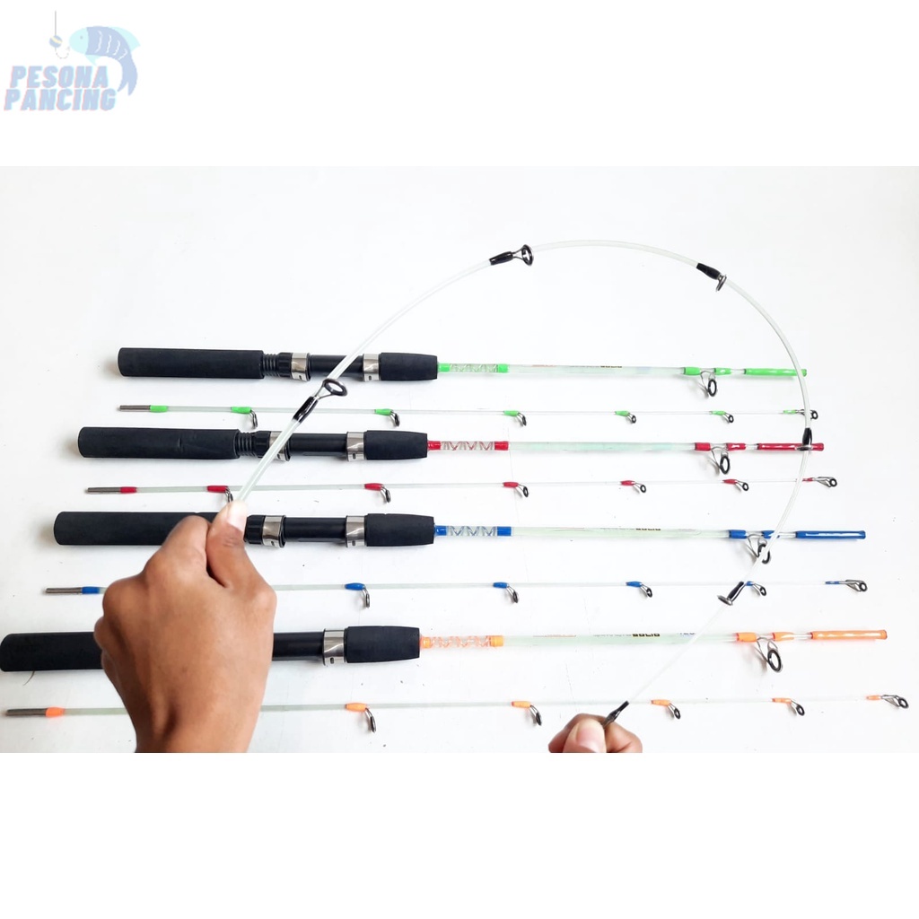 Joran Pancing ELITO UDANG PACET Fiber Solid Transparan  120-150 Sangat LENTUR