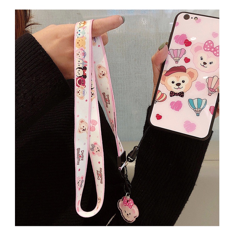 Lucu Duffy ponsel lanyard halter perempuan bintang Dai Lu tali pergelangan tangan pendek U disk lion