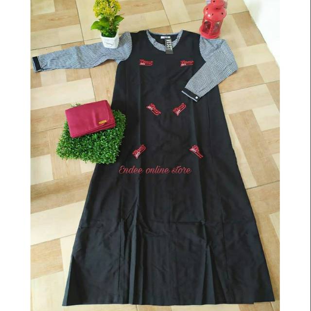 VERSUS CITY casual dress pakaian muslim wanita mars dress muslim lengan panjang katun