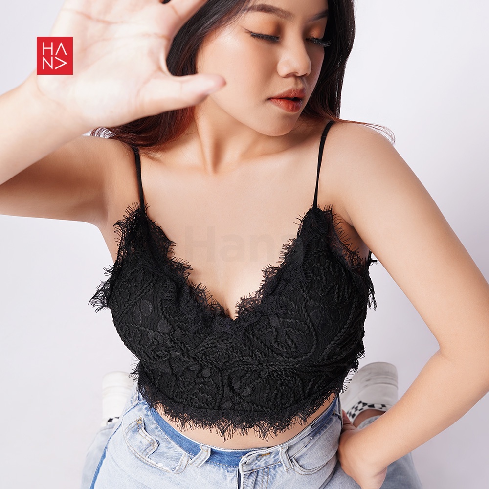 Hana Fashion - Wilona Lace Tank Top Bustier Bralette Wanita - TT355