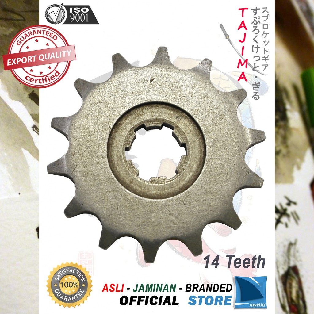 Gigi Tarik 13T ~ 14T KAWASAKI Edge Gir Depan - Front Sprocket Gear TAJIMA