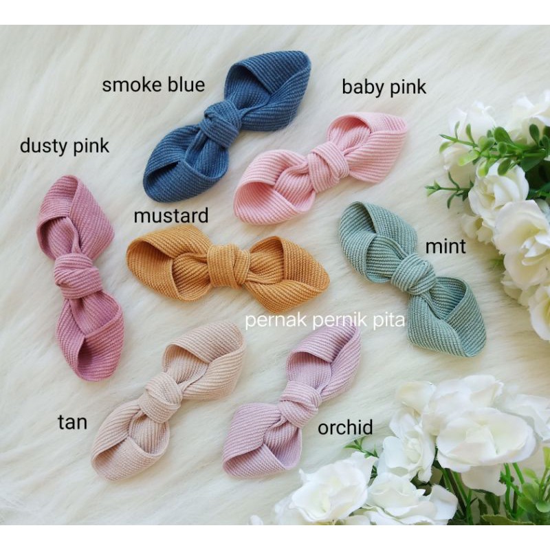 Pita Simpul Corduroy 10x4.5cm | Aksesoris Rambut DIY Headband Jepit Bando