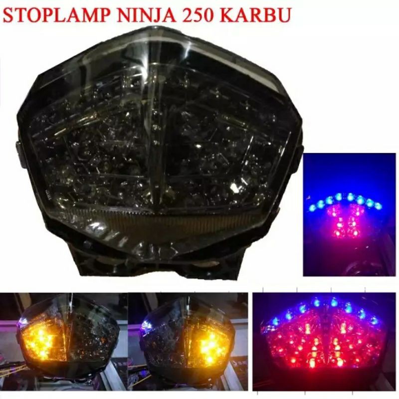 lampu stop ninja 250 karbu led with sein