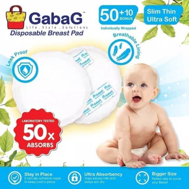 GABAG Disposable Breast Pad Classic Breastpad Penyerap ASI Bantalan Payudara Serap ASI