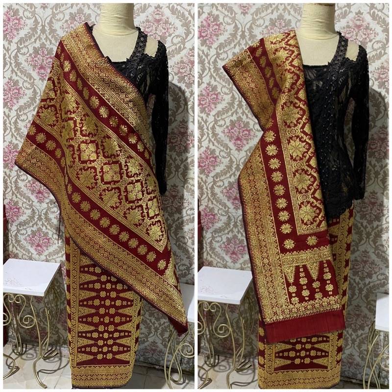 Songket Lepus Sutra Gebeng Gradasi Berlian Ori