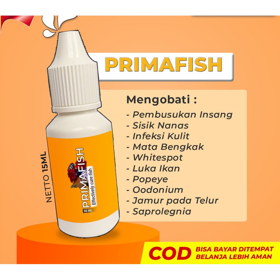 Primafish Obat Ikan Dropsy Siknas Sisik Nanas Popeye Ikan Cupang Hias