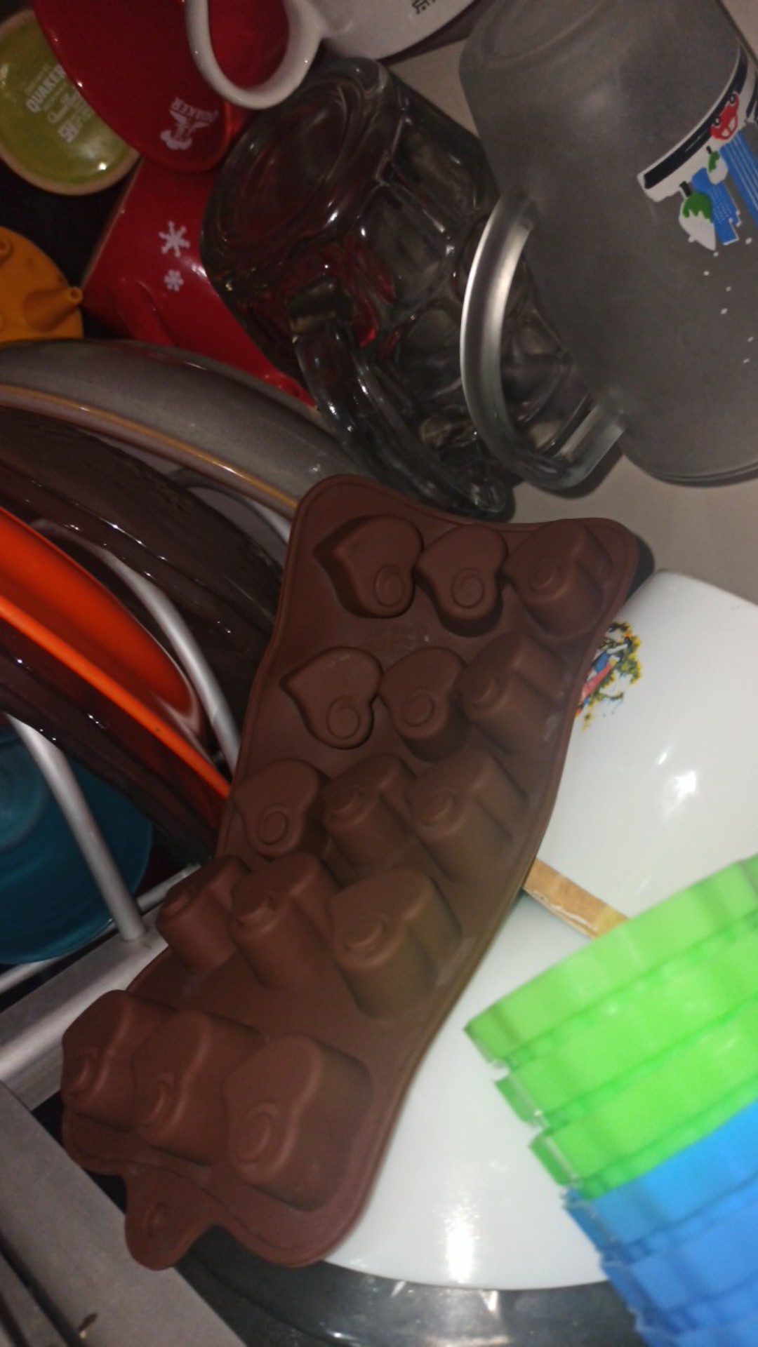 Cj Cetakan Silikon Coklat Puding Mini Style Heart