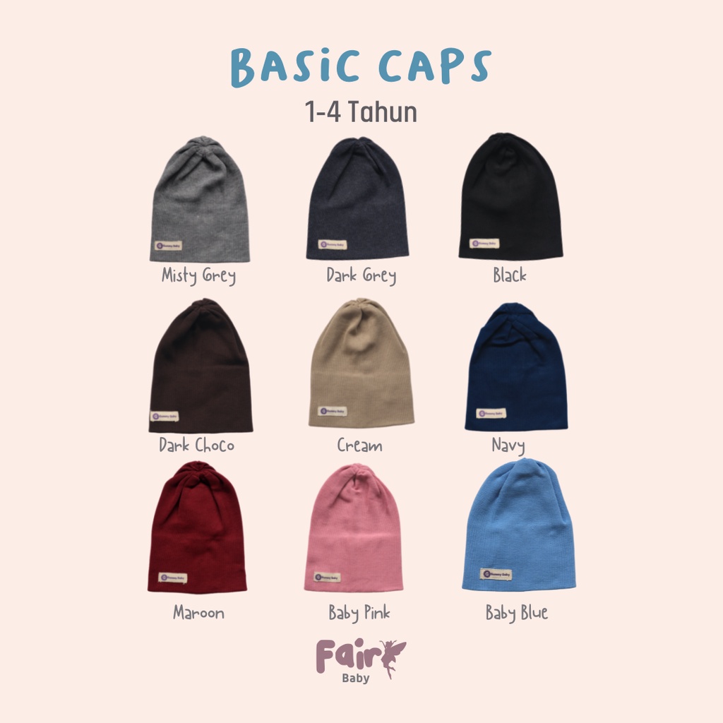Fairy Baby Basic Knit Caps | Kupluk Rajut Bayi Dan Anak 1-4 Tahun