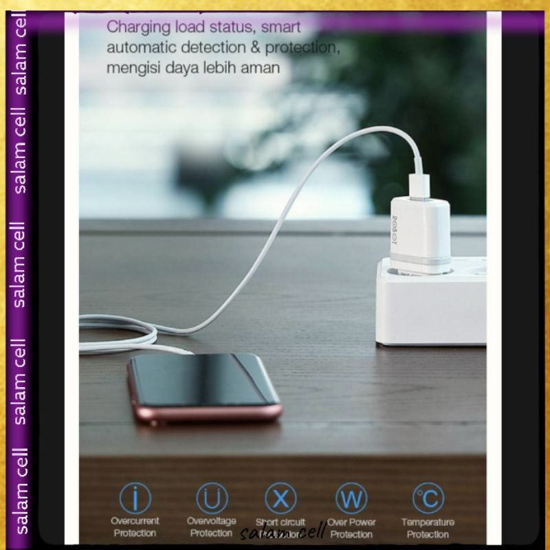 Charger Hp ROBOT RT-K7 Micro Usb Bisa Untuk Segala Jenis HP Original bergaransi
