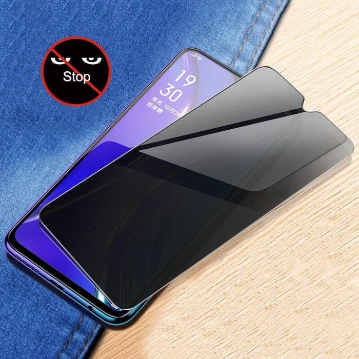 TEMPERED GLASS ANTI SPY REALME V3 ANTI GORES KACA PRIVASI