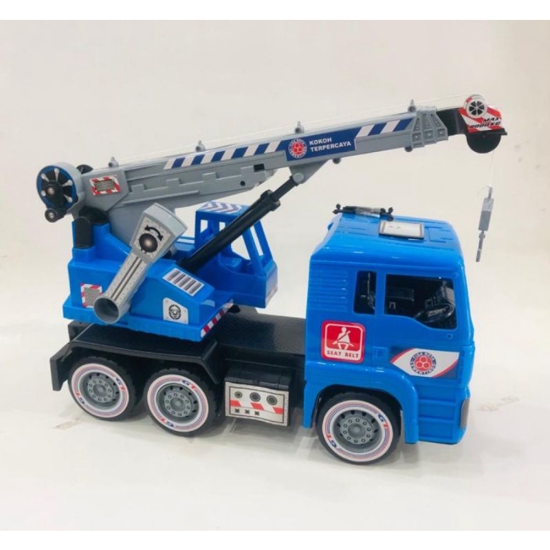 Mainan Truk Crane Uk Besar Edukatif - Mobil Mobilan Truk Crain Jumbo Anak Laki Cowok Edukasi