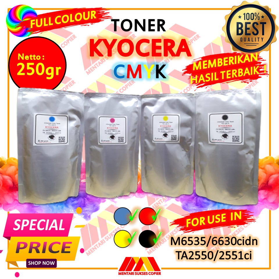 TONER WARNA KYOCERA CMYK UNIVERSAL - M6535/6630cidn/TA2550/2551ci