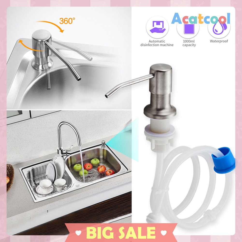 Stainless Steel Soap Dispenser Extension Tube Kit for Kitchen Sink Pump