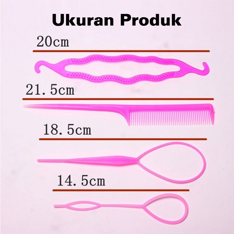 SISIR RAMBUT AKSESORIS PENJEPIT SANGGUL KONDE SET ALAT SALON HIAS RAMBUT WANITA Isi 4pcs AK95