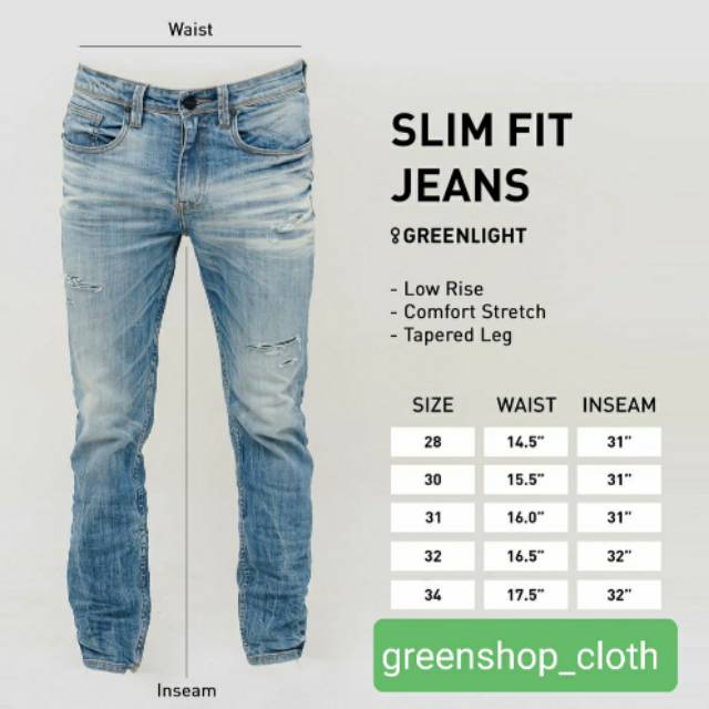 Slimfit jeans pria greenlight 0511 ORIGINAL