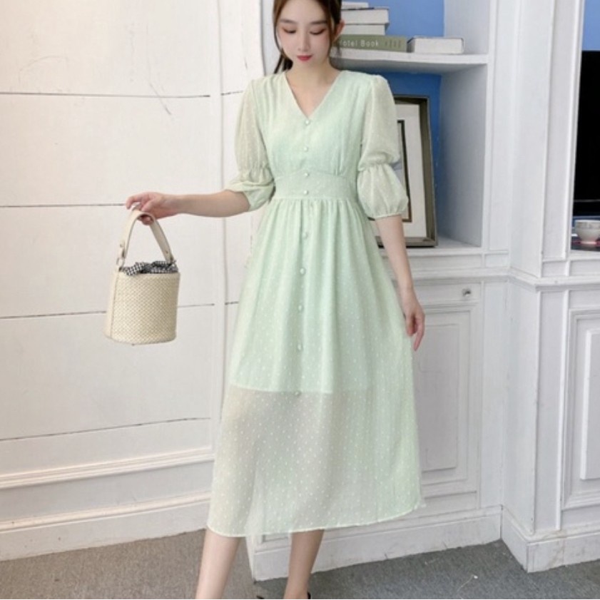 CASUAL DRESS CHIFFON PREMIUM IMPORT ALL SIZE KOREAN STYLE OFFICE LOOK