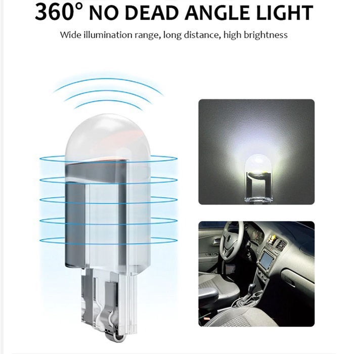 LAMPU LED T10 RESIN FULL KACA 360 LAMPU SENJA LAMPU PLAT SUPER BRIGHT by.ADN.in