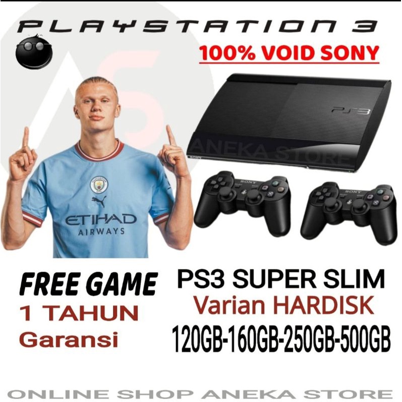 ps3 super slim 500gb full games  +2 stik wireles,promo bulan ini