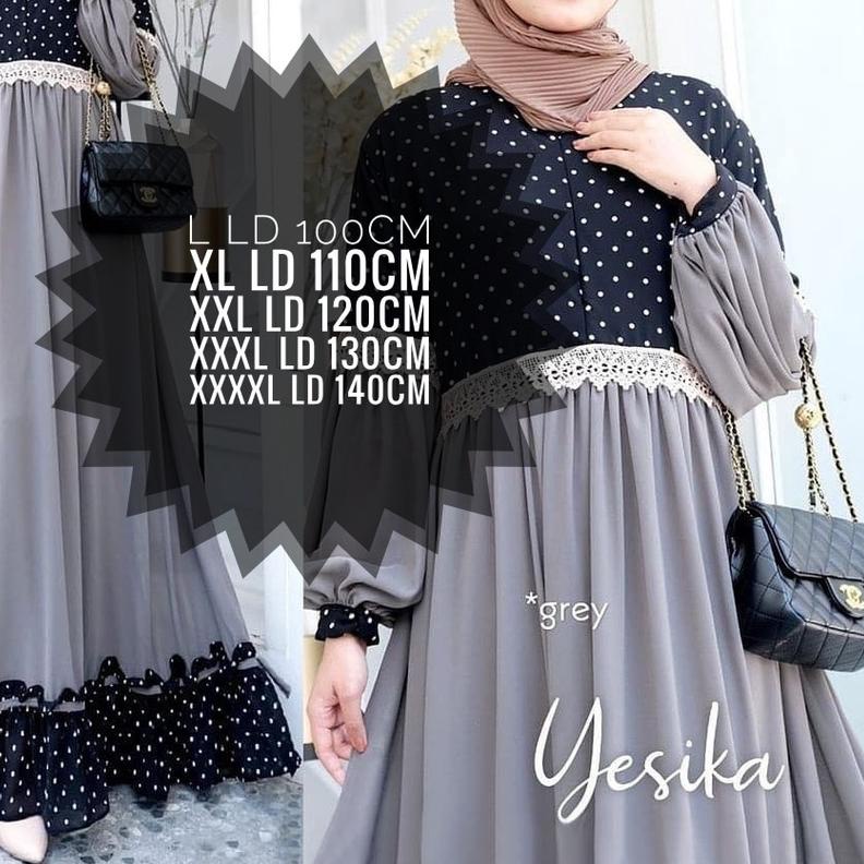 ➫ Dress jumbo terbaru / baju pesta jumbo / gamis jumbo ukuran L XL XXL 3XL 4XL ld 100 110 120 130 14