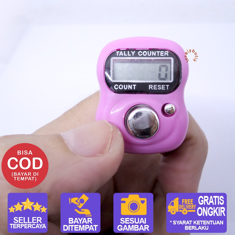 Tasbih Mini  Alat Hitung Digital Elektronik  Jari Dzikir Digital Multi Warna Untuk Doa - Lovelybutik