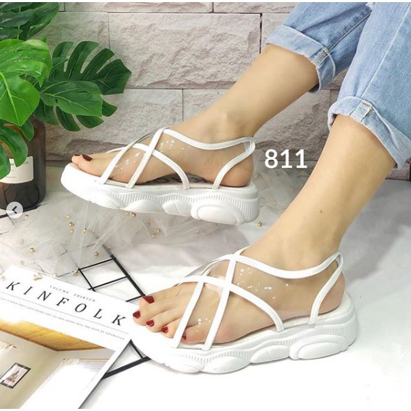 Wedges wanita E811 import realpict