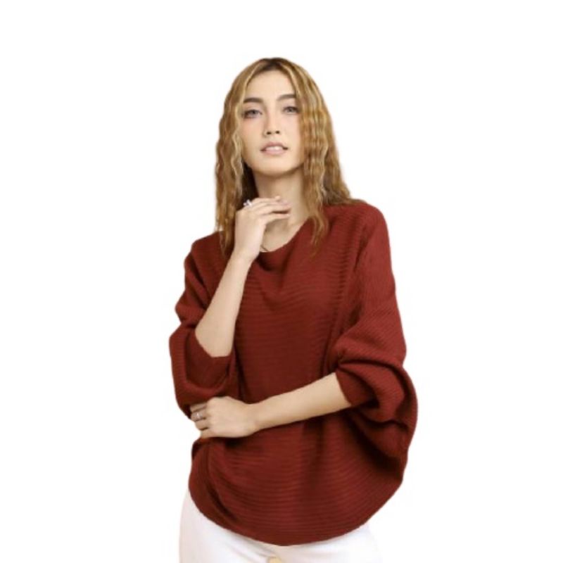 Blouse Batwing Oversize Lasperal Knit Batwing Kalong / Atasan Rajut Jumbo Wanita Outerwear