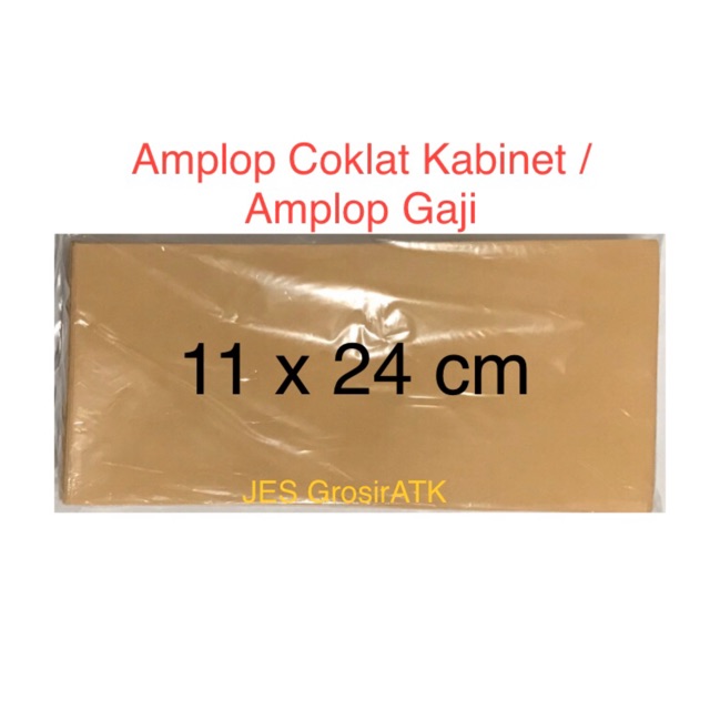 Amplop Coklat Kabinet / Amplop Cokelat / Amplop Gaji [Pak]