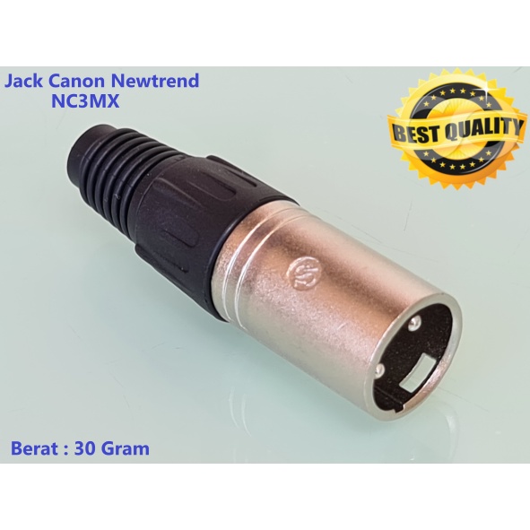 Jack Canon Newtrend / Jek XLR Canon 3 Pin Male NC3MX