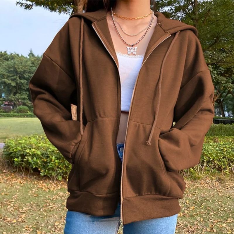 Jaket zipper Hoodie Oversize XXL Sweater Ziper Hoodie Polos Pria - wanita