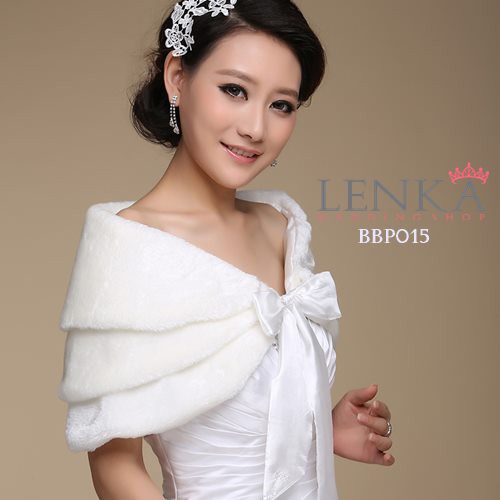 [PRODUK TERBATAS] AKSESORIS PESTA BOLERO WEDDING BULU 3 LAYER MODERN BBP015