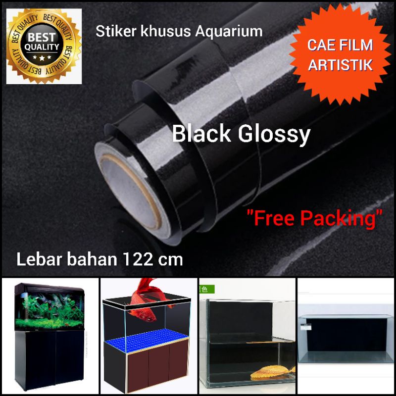 Jual Stiker Background Akuarium Sticker Aquarium Hitam Doff Dan Glossy