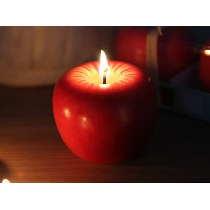 XAP apple candle lilin apel natal christmas dekorasi hiasan pajangan - KECIL 5.5 CM