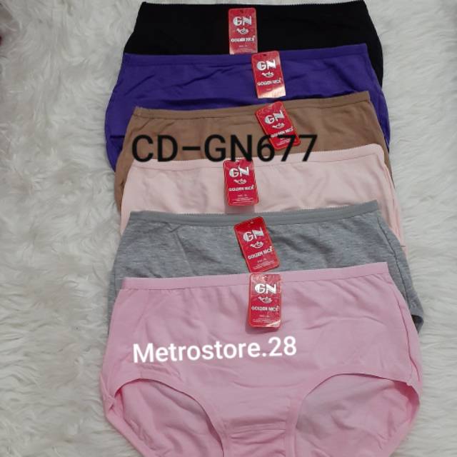 6 pcs // celana dalam GN jumbo // Celana Dalam Golden Nick 677 M,L,XL,/CD GN BAGUS //cd Gn jumbo