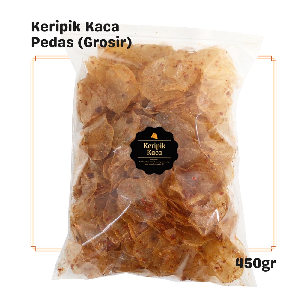 

Keripik Kaca Pedas (Grosir) 450gr / Snack Cemilan Kilo Kiloan / Camilan Gurih