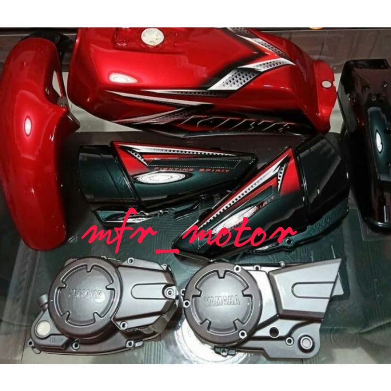 COVER BODI SET BAK KALTER RX KING NEW MERAH MAROON 2008