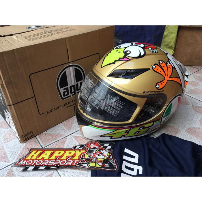 HELM FULLFACE AGV K3 CHICKEN TOP DD RING ORIGINAL ITALY DOT SIZE L