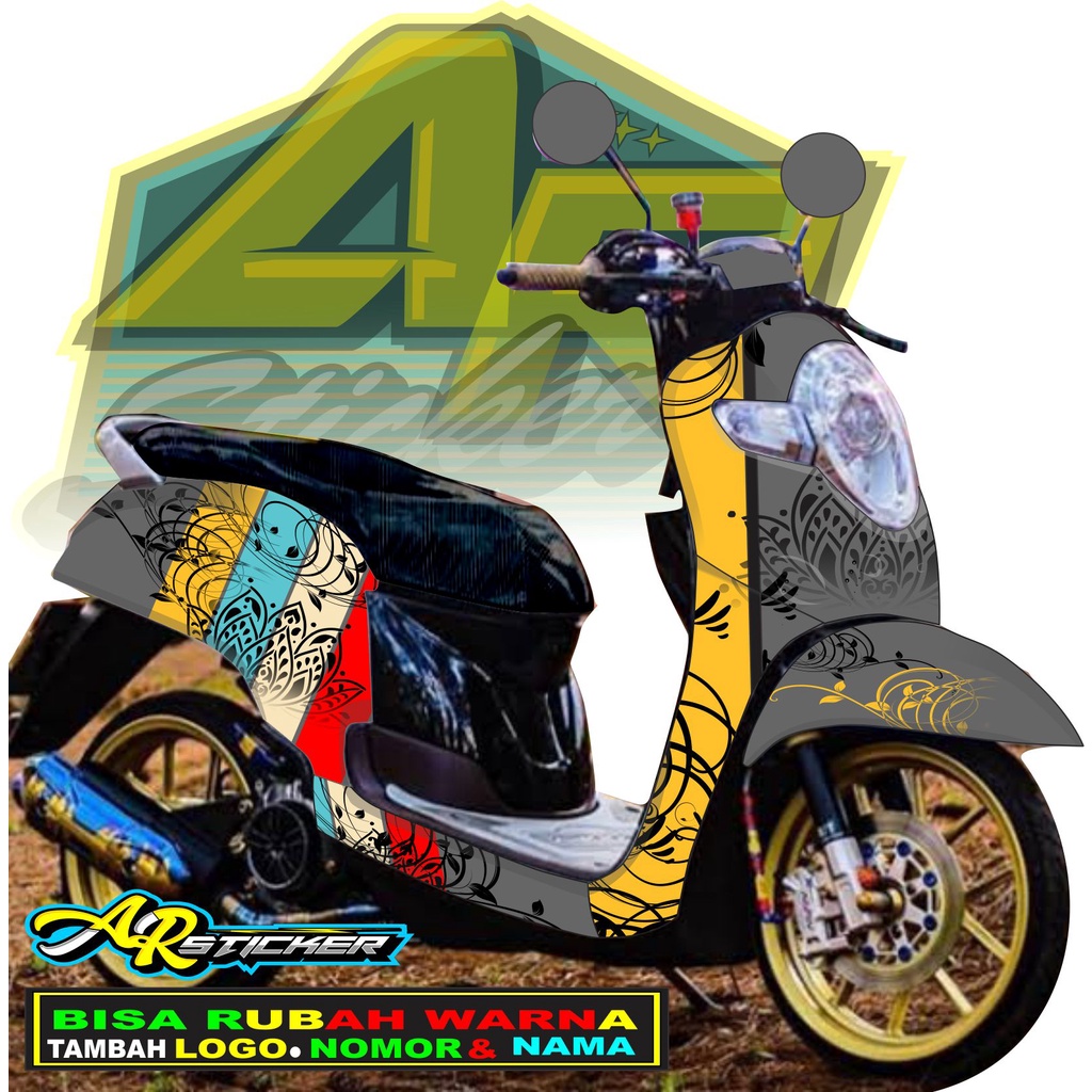 Decal scoopy Decal Scoopy full body Full Blok Decal Scopy Dekal New Fi 2017 2018 2019 2020 MERAH