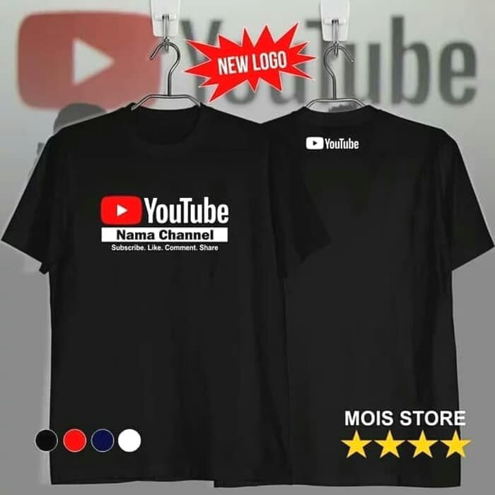 KAOS YOUTUBE CHANNEL CUSTOM BAJU TSHIRT DISTRO SUBSCRIBERS YOUTUBERS - CUSTOM KAOS YOUTUBER MURAH -R