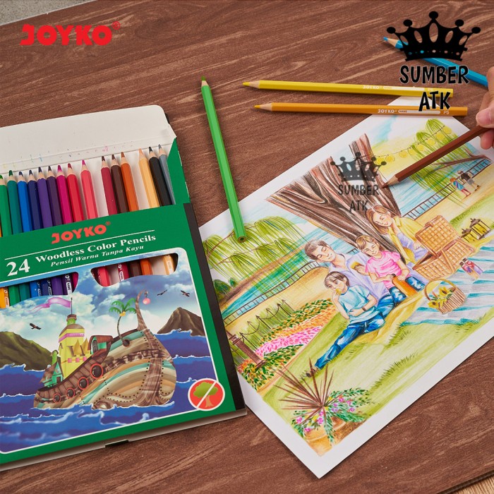 

WARNAPENSIL- COLOR PENCIL / PENSIL WARNA JOYKO CP-104 / 24 WARNA -PENSIL WARNA
