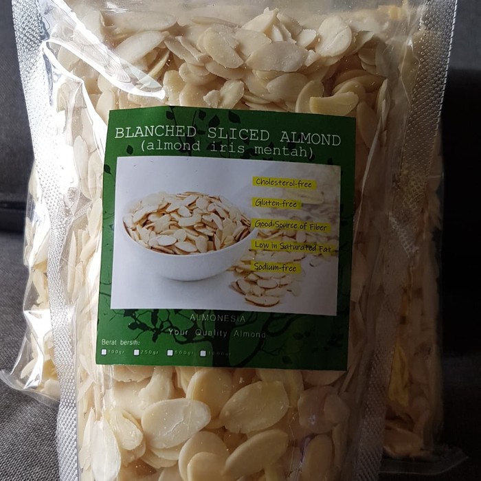 

Kacang Almond slice mentah 1kg california almond usa Almonesia