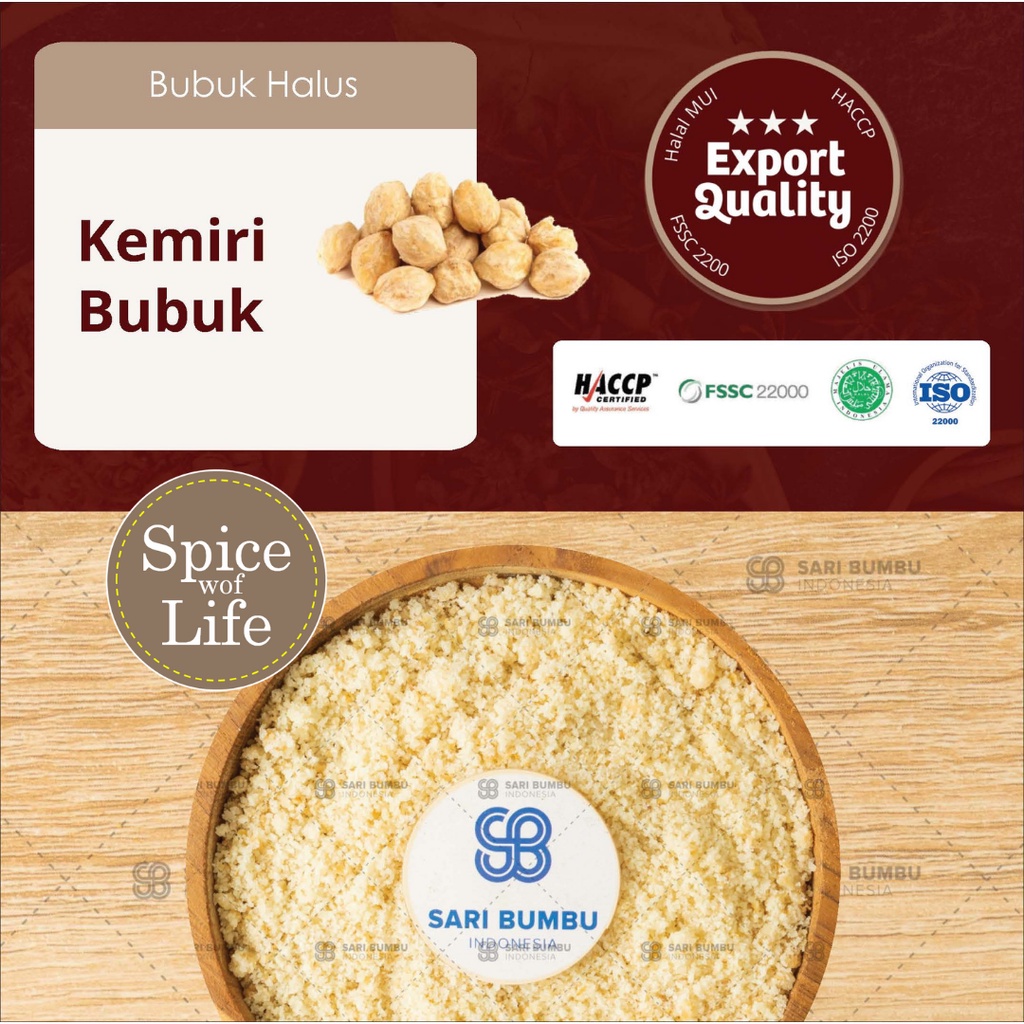 

Kemiri Bubuk Pasar Bumbu - Candlenut Powder 100gr Export Quality