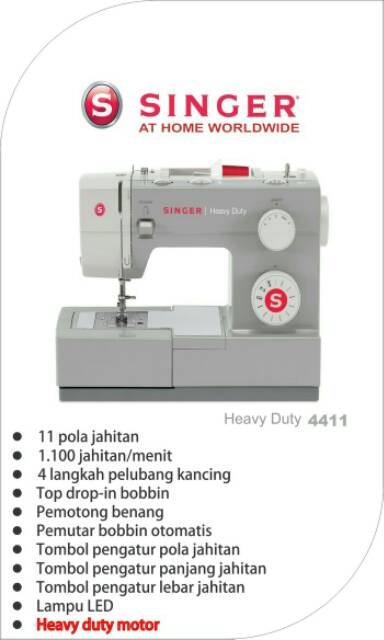 SINGER 4411HD Mesin Jahit Portable Heavy Duty