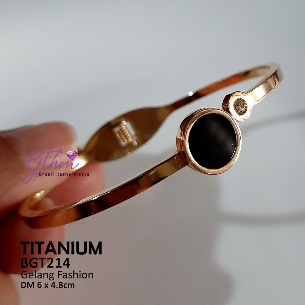 Gelang Titanium Wanita Model Jam Stainless Steel Simple Stylish Perhiasan Fashion Import Premium BGT214 gthm